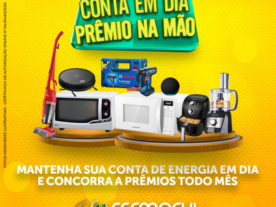 Cermoful Energia lança promoção “Conta em Dia, Prêmio na Mão”
